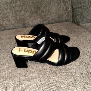 Hush Puppies Leila Slide Sandals Women's US 11 Black Square Toe HW06849-007